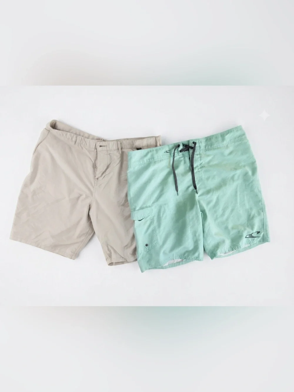 Mens Hybrid Shorts Bundle - O'Neill Mint Green & Hurley Tan - Size 38
